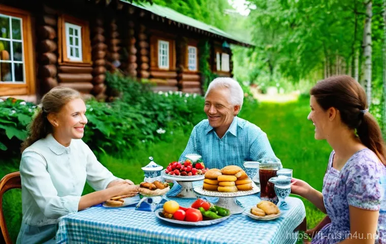 러시아어와 러시아 전통 - **Prompt for Russian cuisine:**
    "A vibrant and appetizing close-up of a traditional Russian dinn...